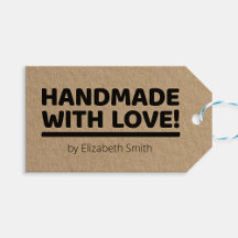 Handmade With Love Gift Tag/Hang Tag for Makers