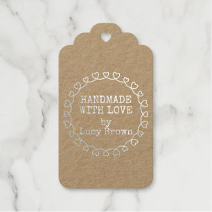 Handmade with love gift tags
