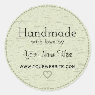 Handmade with Love   Handmade Business Stickers