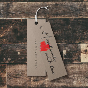 Handmade With Love Hang Tag Cards