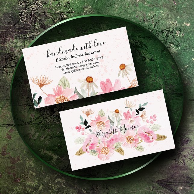 Handmade with Love Home Crafter Business Card (Creator Uploaded)