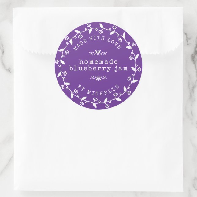 Handmade With Love Jam Label Canning Sticker (Bag)