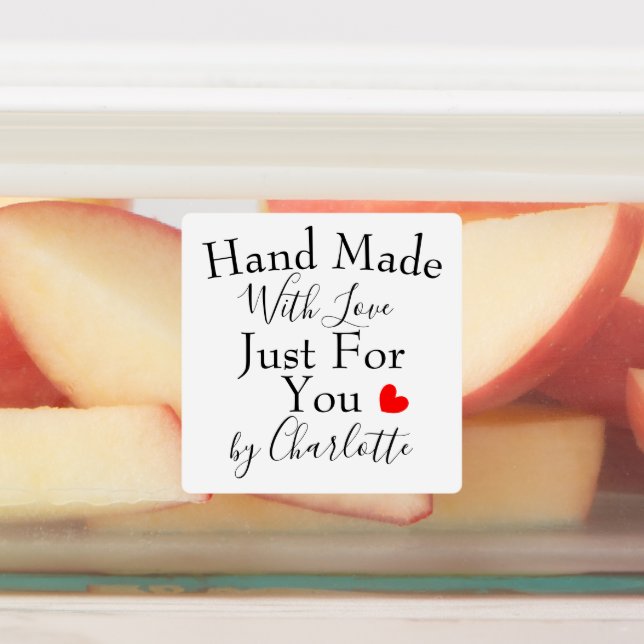 Handmade With Love Just For You Personalized (Affixed)