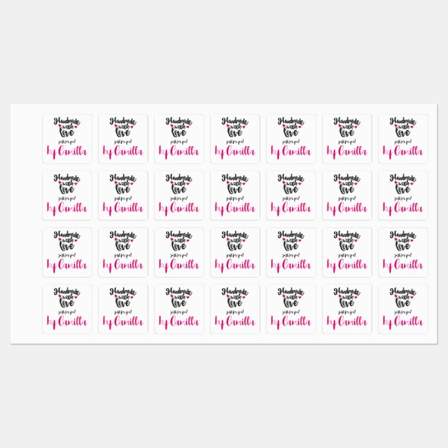 Handmade with Love Just for You Personalized (Sheet)