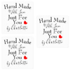 Handmade With Love Just For You Personalized