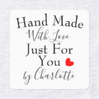 Handmade With Love Just For You Personalized