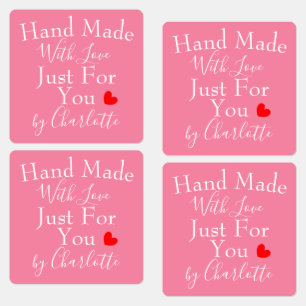 Handmade With Love Just For You Personalized Label