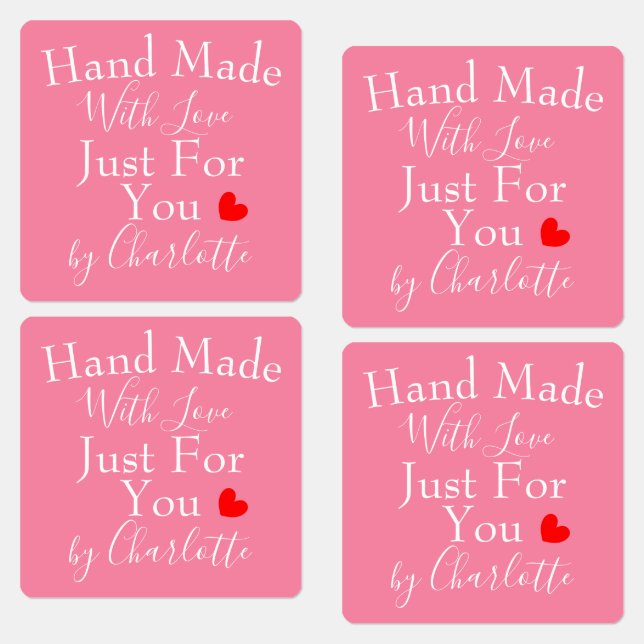 Handmade With Love Just For You Personalized Label (Group)