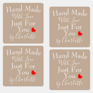 Handmade With Love Just For You Personalized Label