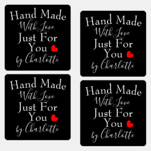 Handmade With Love Just For You Personalized Label
