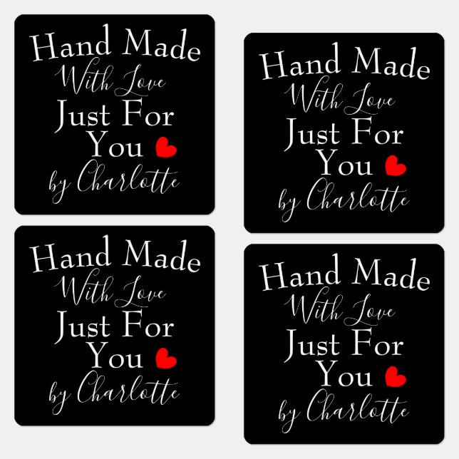 Handmade With Love Just For You Personalized Label (Group)