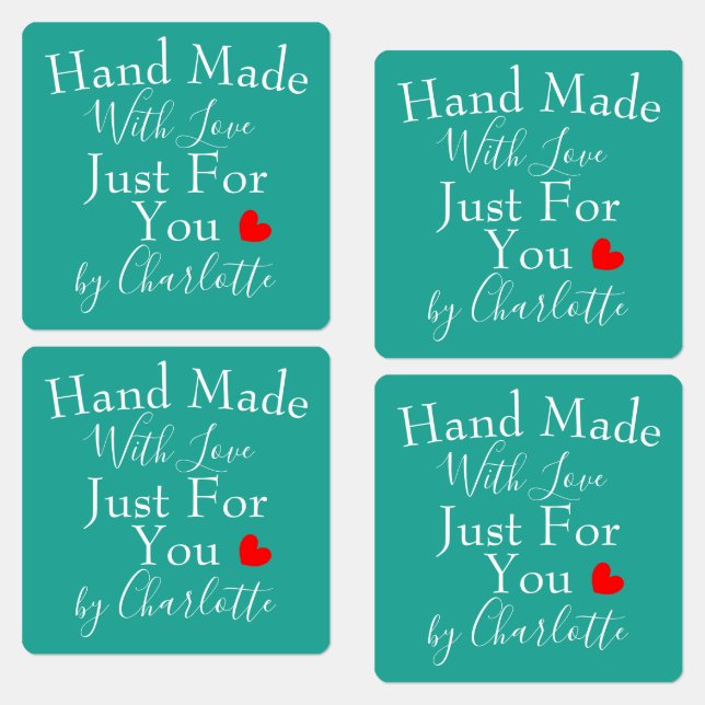 Handmade With Love Just For You Personalized Label (Group)