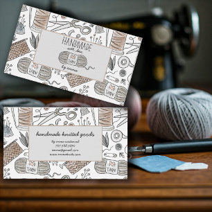 Handmade with Love Knitter Business Card