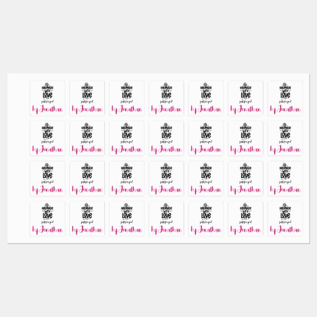 Handmade with Love Knitting Wool Personalized (Sheet)