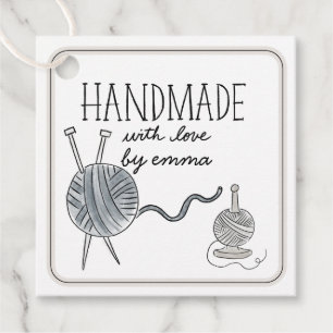 Handmade with Love Knitting Yarn Thank You  Favour Tags