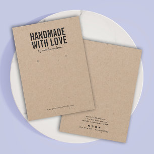 Handmade with Love Kraft Earring Display Card