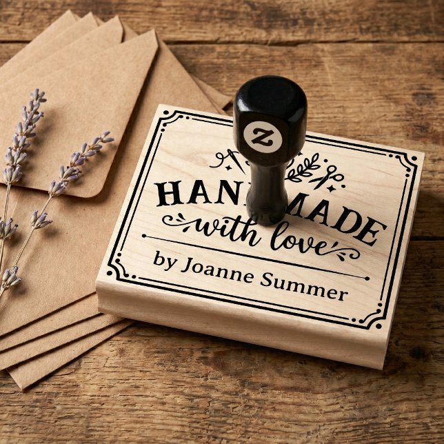 Handmade With Love - Maker's Mark - Small Business Rubber Stamp (Creator Uploaded)