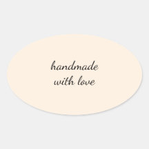 Handmade With Love Minimal Sticker – Elegant Craft