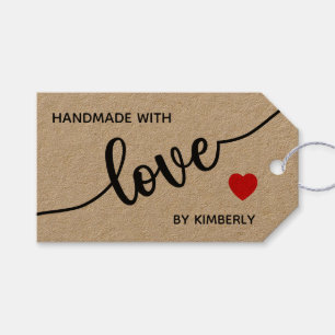 Handmade with Love Minimalist Gift Tags