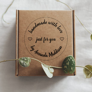 Handmade with Love   Modern  Heart Maker Name Self-inking Stamp