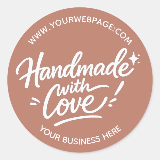 Handmade With Love Packaging Sticker (Front)