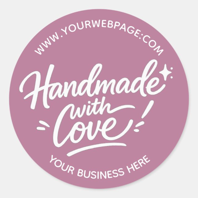 Handmade With Love Packaging Sticker (Front)