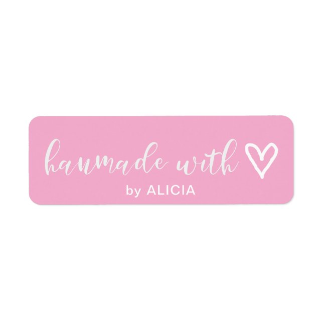 Handmade with Love | Pastel Monogram Label (Front)
