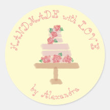 HANDMADE with LOVE personalised tier cake