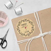 Handmade with Love Personalized Faux Fabric Craft