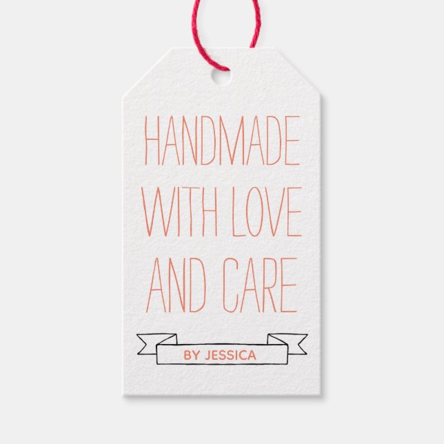 Handmade with Love Personalized Gift Tags (Front)