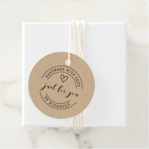 Handmade With Love Personalized Products Tags