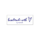 Handmade With Love Personalized Rubber Stamp