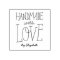 Handmade With Love Personalized Rubber Stamp