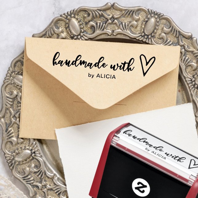 Handmade With Love Personalized Rubber Stamp (Creator Uploaded)