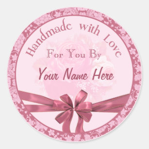 Handmade with Love Personalized Seals, Stickers