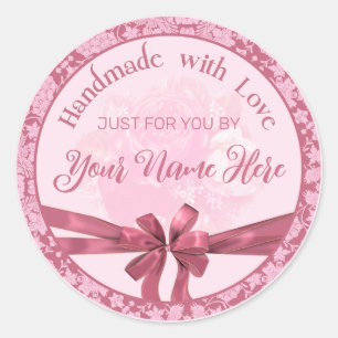 Handmade with Love Personalized Seals, Stickers