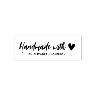 handmade with love personalized self-inking stamp