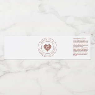 Handmade with Love Pink Product Wrap Around Label