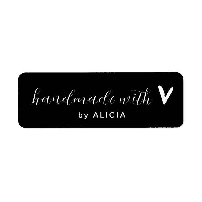 Handmade with Love  product Pastel Monogram Label (Front)
