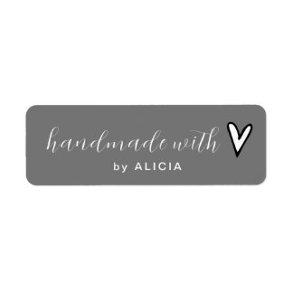 Handmade with Love  product Pastel Monogram Label