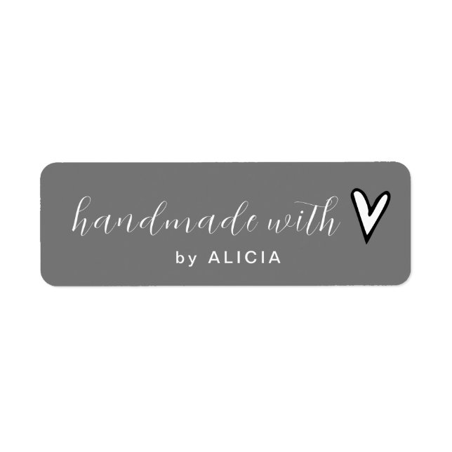 Handmade with Love  product Pastel Monogram Label (Front)