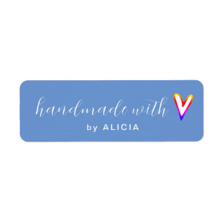 Handmade with Love  product Pastel Monogram Label