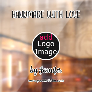 Handmade With Love Professional Chic Custom Window Cling