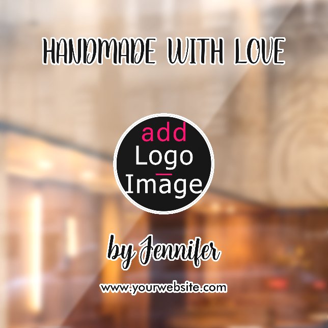 Handmade With Love Professional Chic Custom Window Cling (Sheet 2)