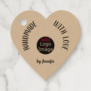 Handmade With Love Professional Custom Heart Favour Tags