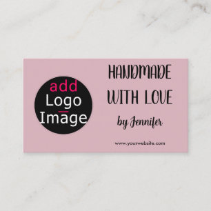 Handmade With Love Professional Customizable Pink Enclosure Card