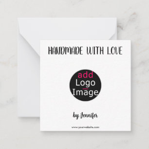 Handmade With Love Professional Customizable White Card