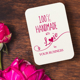 Handmade with Love Quote Design Rubber Stamp