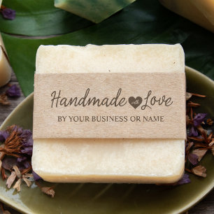 Handmade with Love Quote for Artisans Items Self-inking Stamp