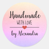 Handmade with love rainbow script